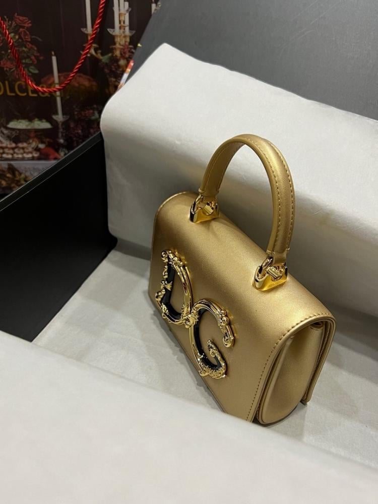 Elegant Refined Leather Top Handle Bag