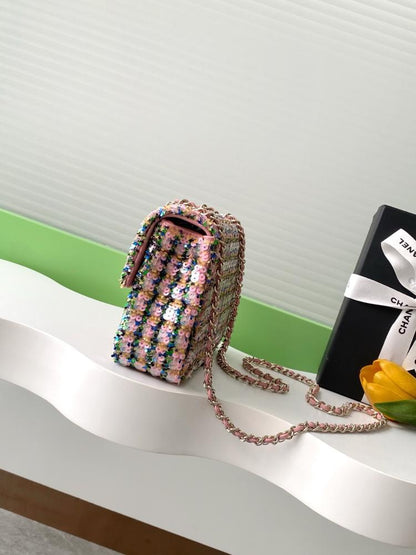 Embroidered Top Handle Bag