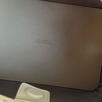 Modern Refined Leather Top Handle Bag