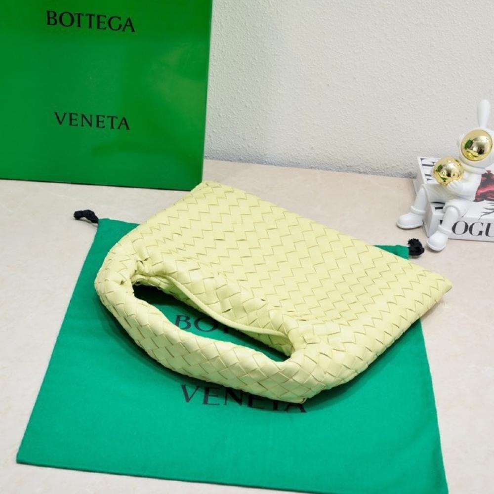 Woven Leather Top Handle Bag