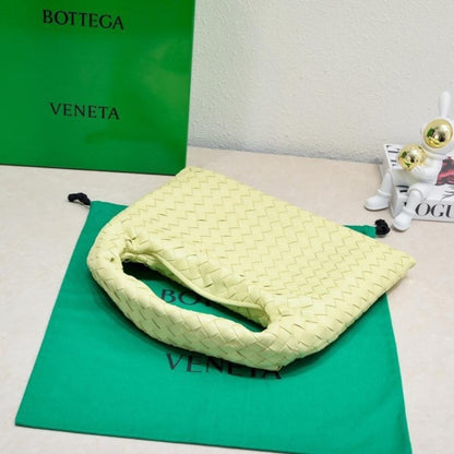 Woven Leather Top Handle Bag