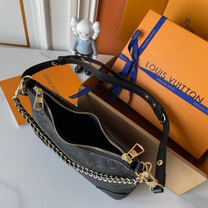Modern Italian-Inspired Monogram Leather Shoulder Bag