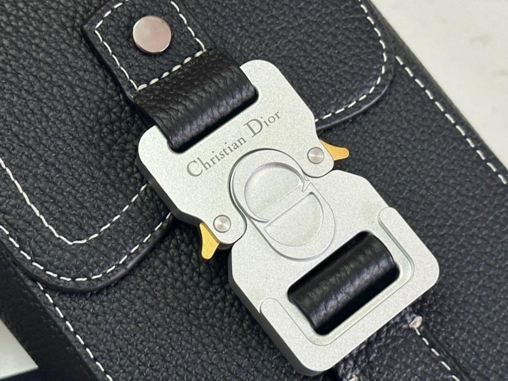 Saddle Black Calfskin Crossbody Bag