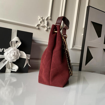 Gold Leather Hobo Bag