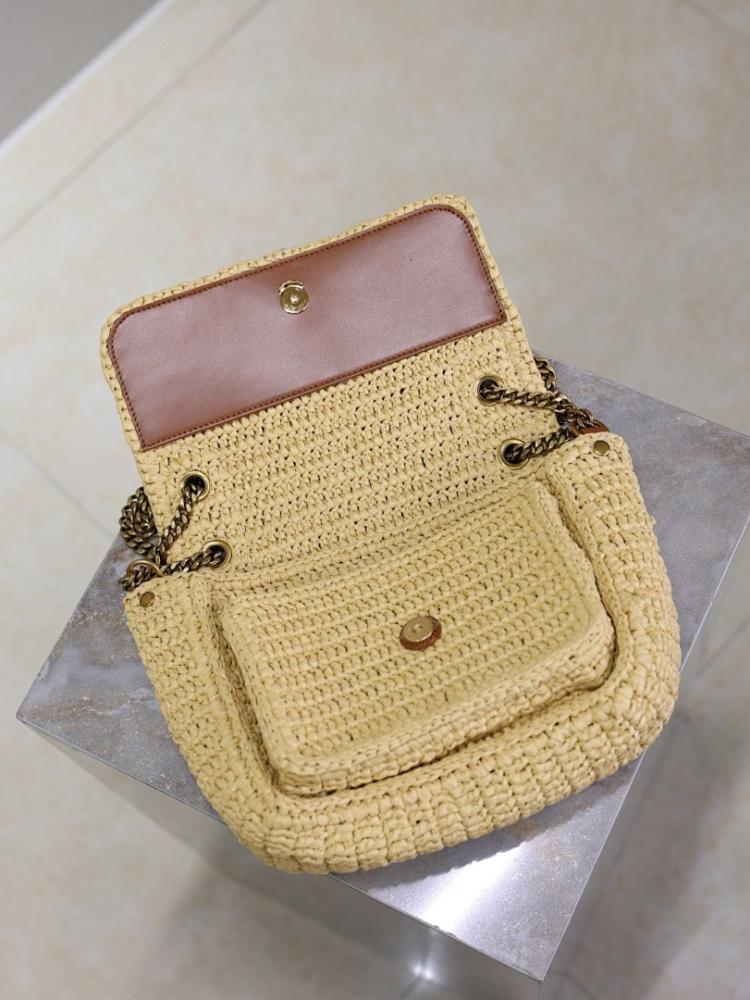 Niki Raffia Top Handle Bag