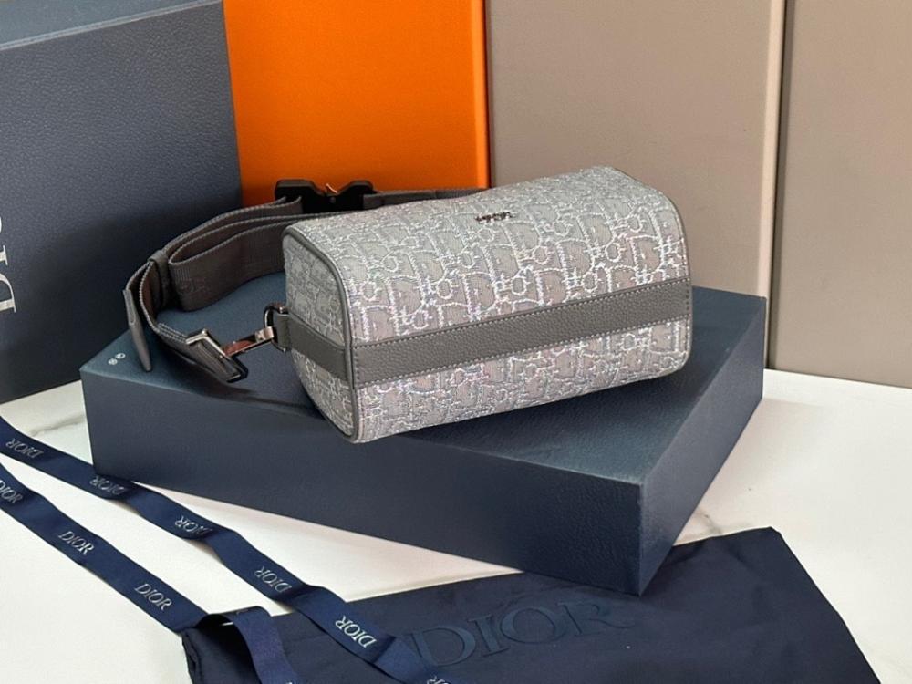 Luxury Grey Printed Calfskin Shoulder Bag – Limited Edition