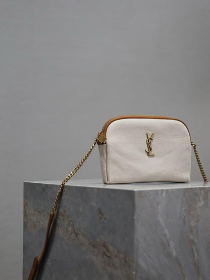Stylish Refined Gold Lambskin Top Handle Bag