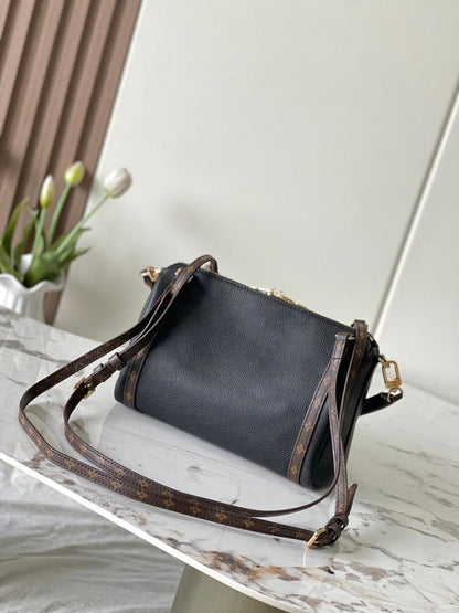 Modern Elegant Monogram Calfskin Top Handle Bag