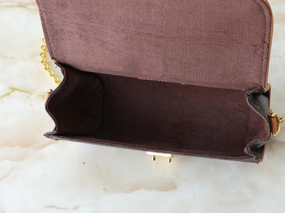 Modern Luxury Monogram Leather Shoulder Bag