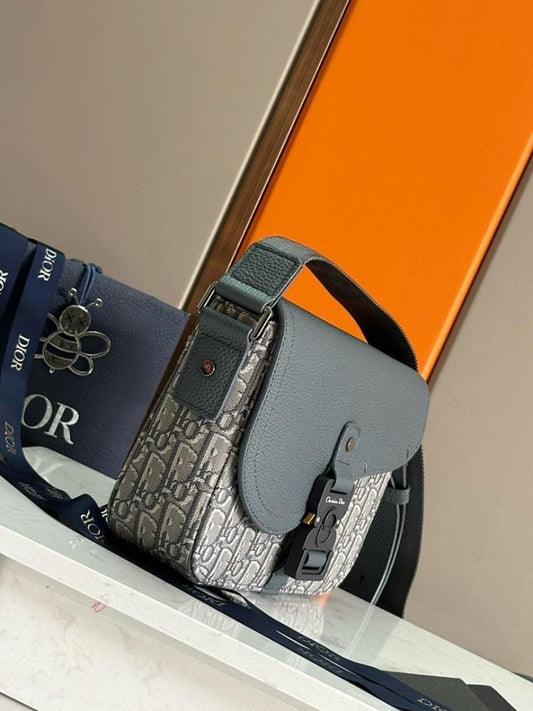 Saddle Printed Leather Crossbody Bag