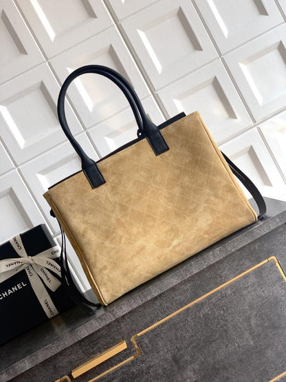 Suede Top Handle Bag