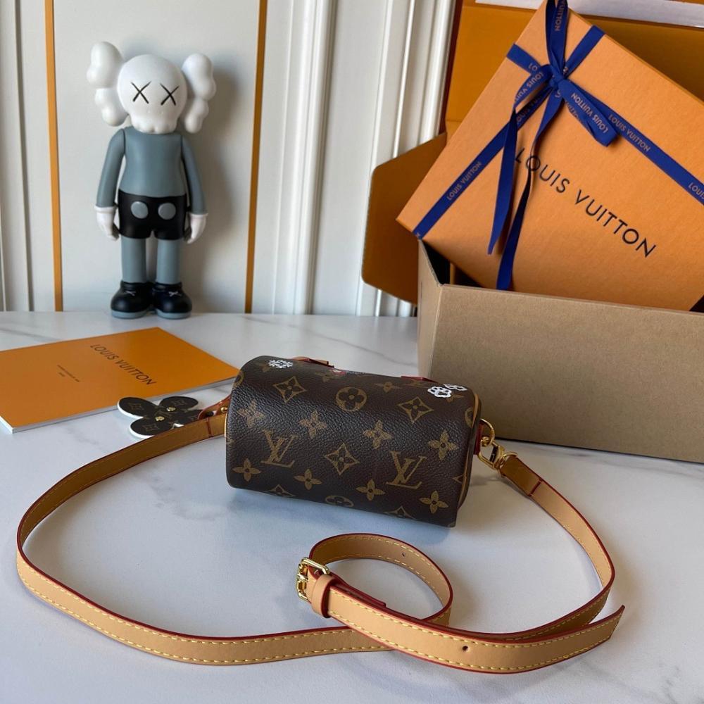 Speedy Monogram Leather Top Handle Bag