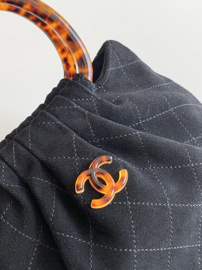 Suede Top Handle Bag