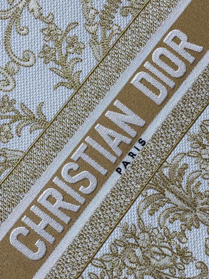 Gold Embroidered Tote Bag