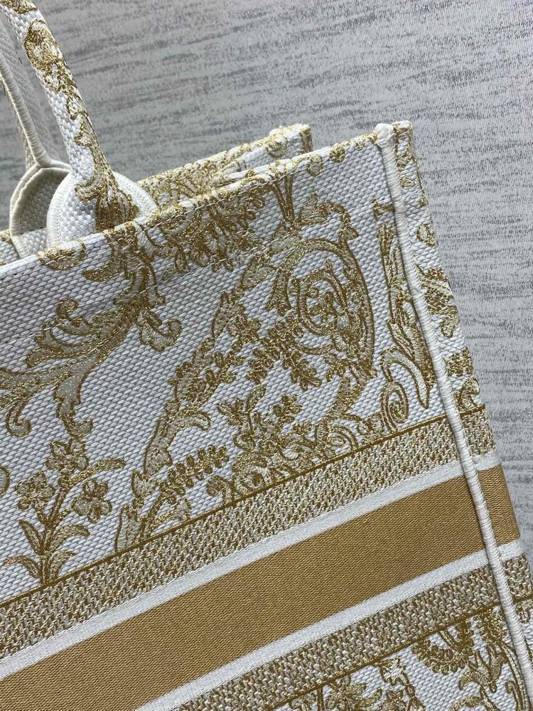 Gold Embroidered Tote Bag