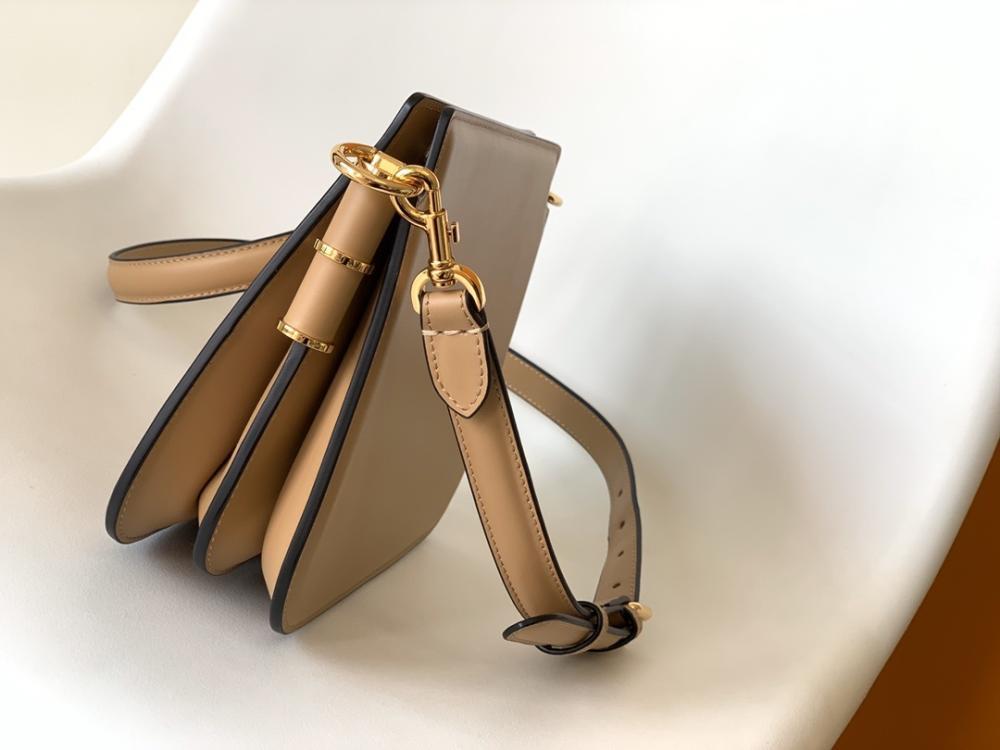 Gold Leather Crossbody Bag