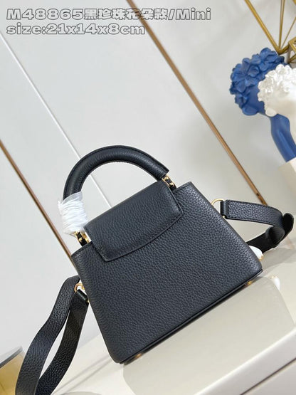 Classic Leather Top Handle Bag