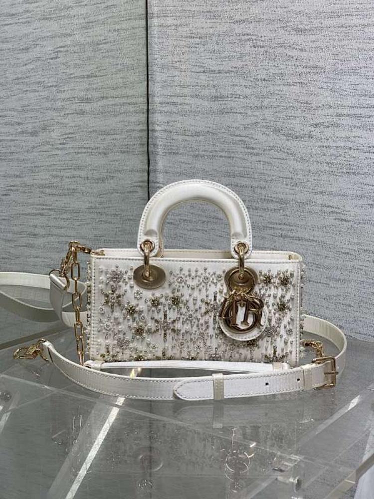 Embroidered Top Handle Bag