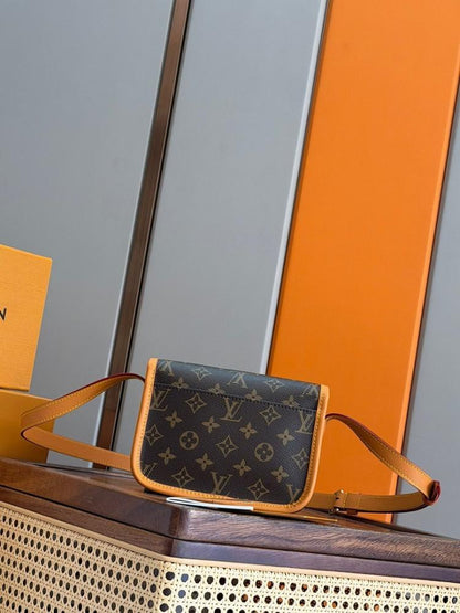 Modern Premium Monogram Leather Crossbody Bag