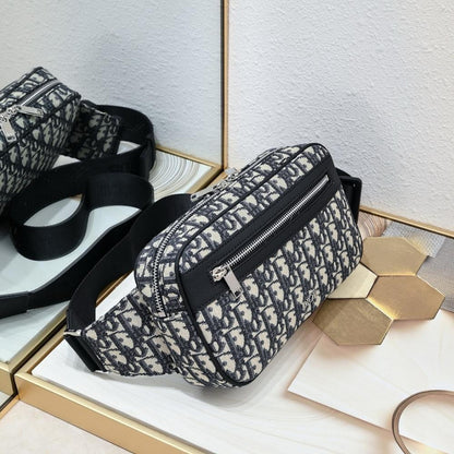 Classic Elegant Black Printed Calfskin Shoulder Bag – Limited Edition