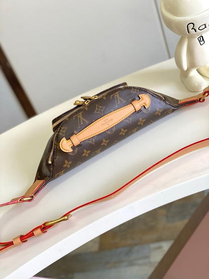 Italian-Inspired Elegant Monogram Leather Bag