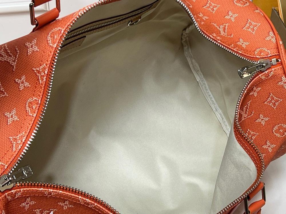 Keepall Monogram Leather Travel Bag