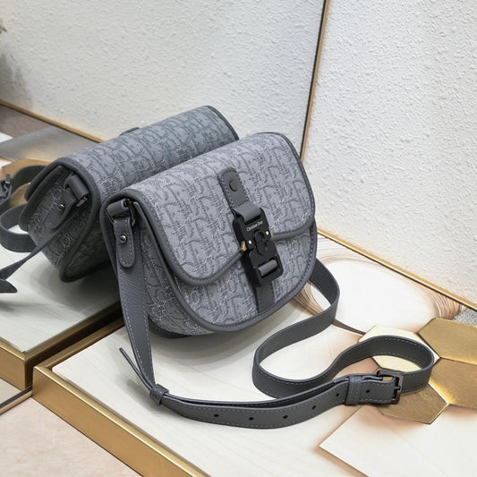 Classic Black Printed Calfskin Shoulder Bag – Limited Edition