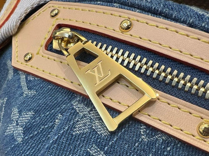 Italian-Inspired Stylish Blue Leather Shoulder Bag