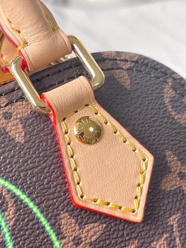 Alma Monogram Leather Shoulder Bag