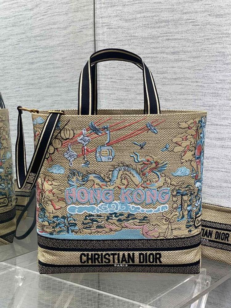 Embroidered Top Handle Bag