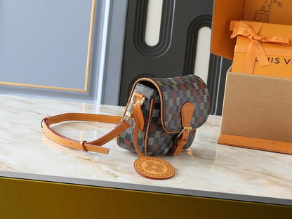 Modern Stylish Monogram Leather Shoulder Bag