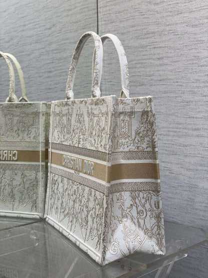 Gold Embroidered Tote Bag