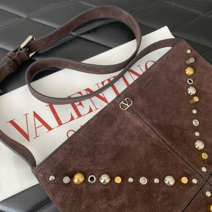 Gold Studded Top Handle Bag