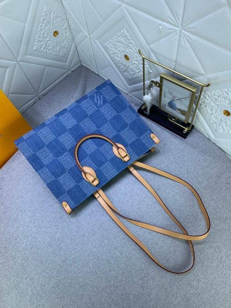 Modern Luxury Blue Denim Shoulder Bag
