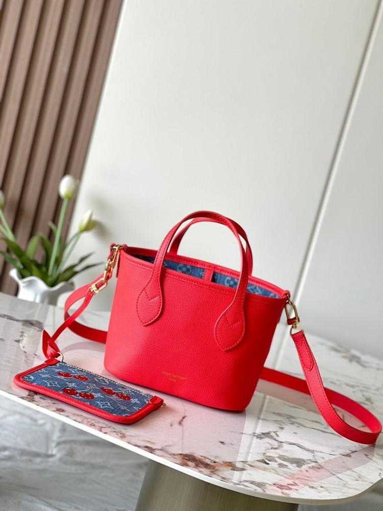 Neverfull Monogram Calfskin Shoulder Bag