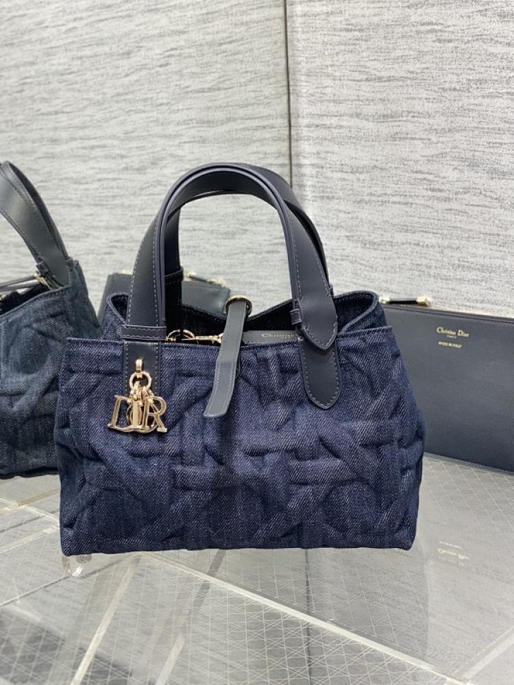 Embroidered Calfskin Top Handle Bag