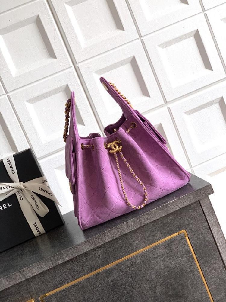 Gold Leather Bucket Bag
