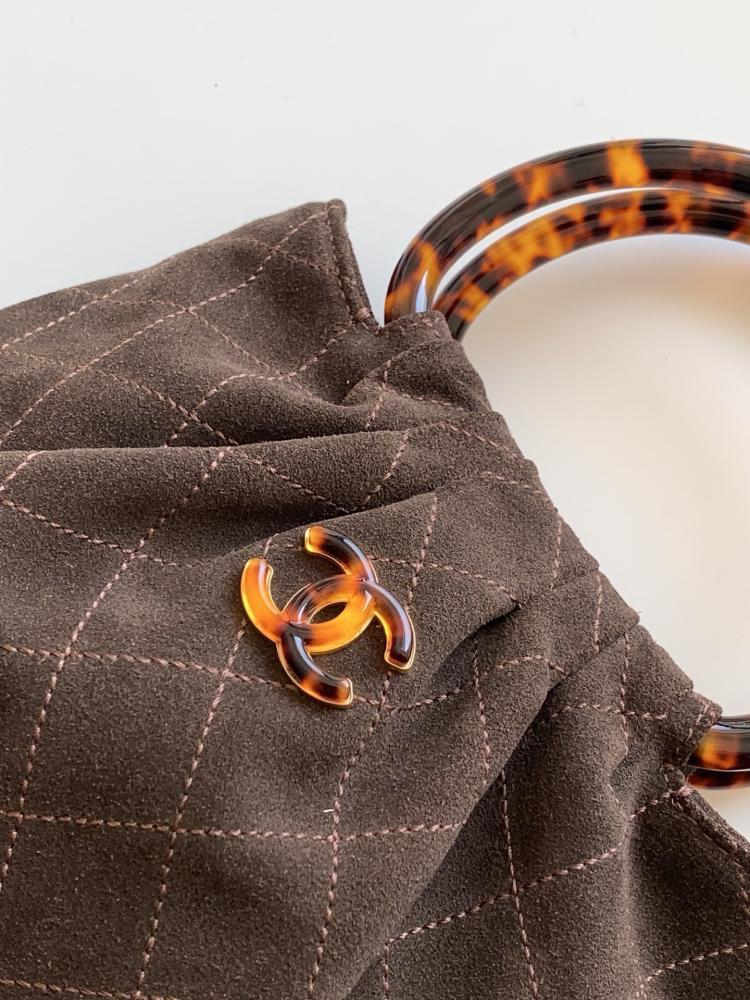 Suede Top Handle Bag