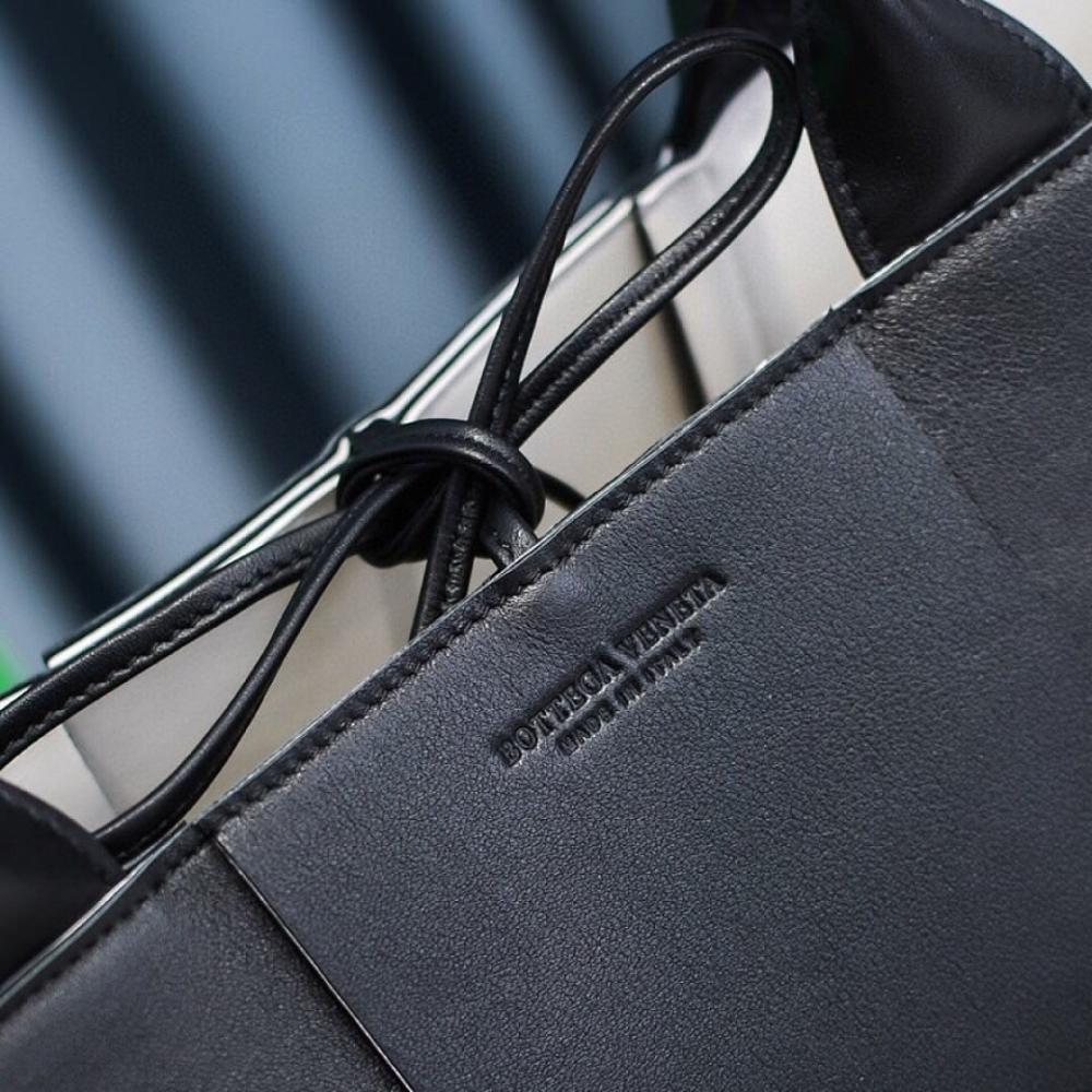 Modern Woven Lambskin Top Handle Bag