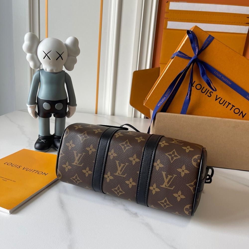 Keepall Green Leather Travel Bag