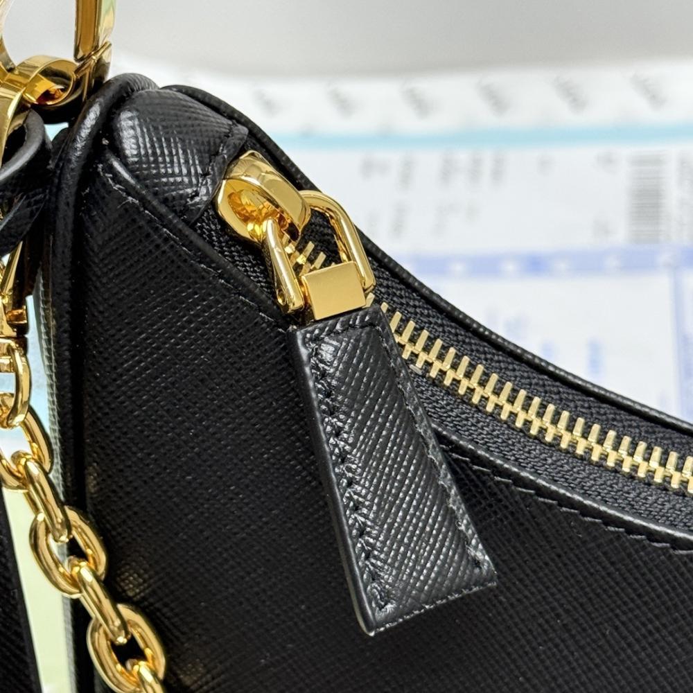 Saffiano Leather Hobo Bag