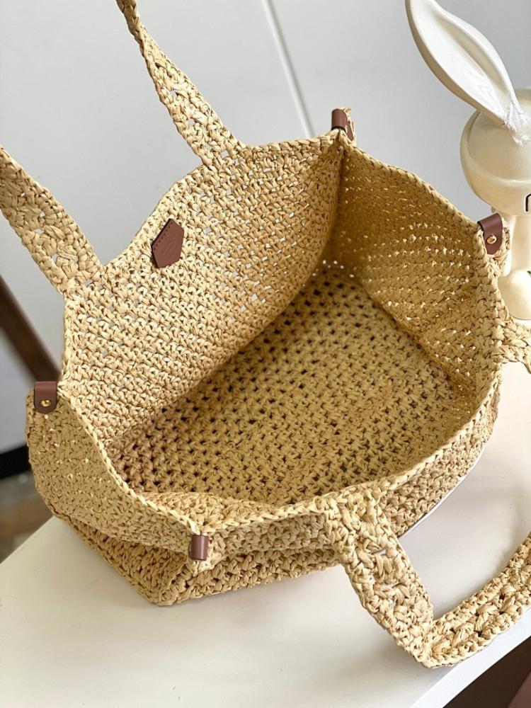 Modern Refined Woven Leather Top Handle Bag