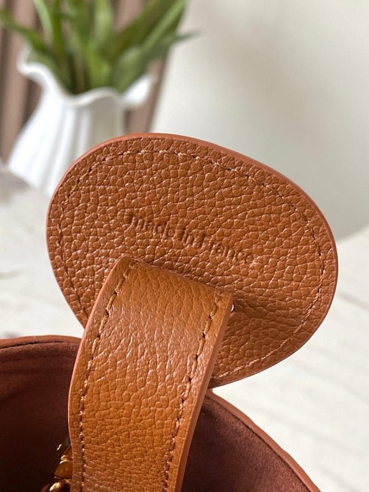 Classic Italian-Inspired Monogram Leather Shoulder Bag