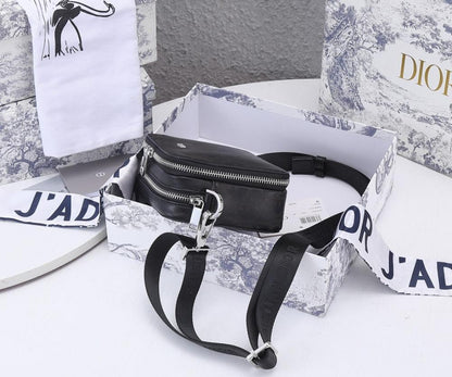 Classic Modern Black Printed Leather Shoulder Bag