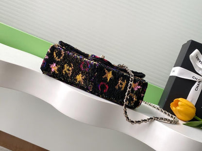 Embroidered Top Handle Bag