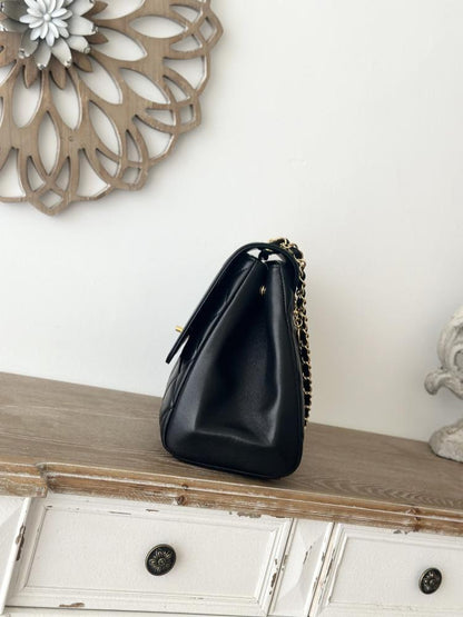Luxury Lambskin Top Handle Bag