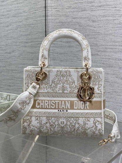 Gold Top Handle Bag
