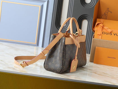 Modern Refined Gold Monogram Leather Shoulder Bag