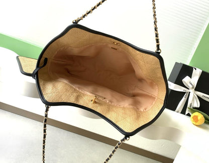 Woven Leather Tote Bag