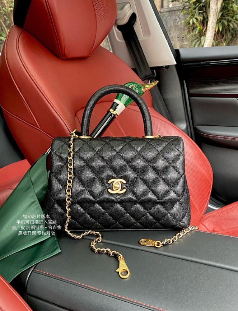Leather Top Handle Bag